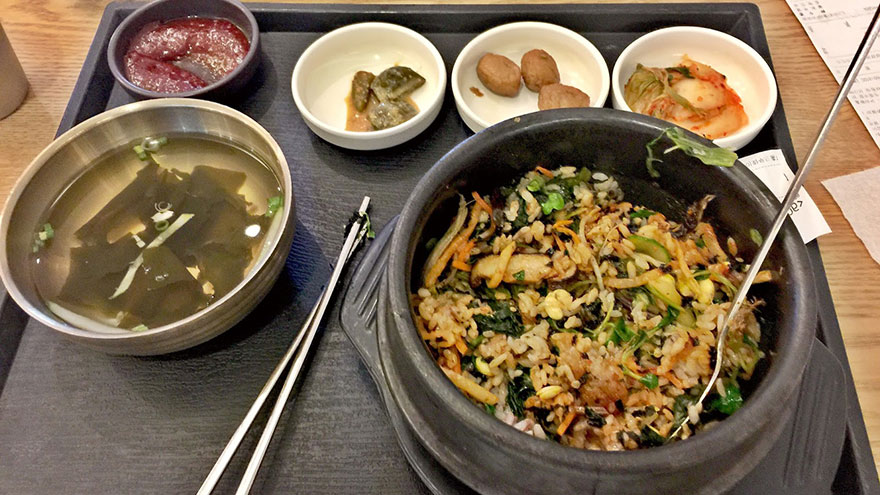 Korean Dishes in a Stone Pot